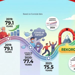 Jetojmë më gjatë: Shqipëria shënon 80.4 vjet jetëgjatësi në statistikat e reja të Eurostat